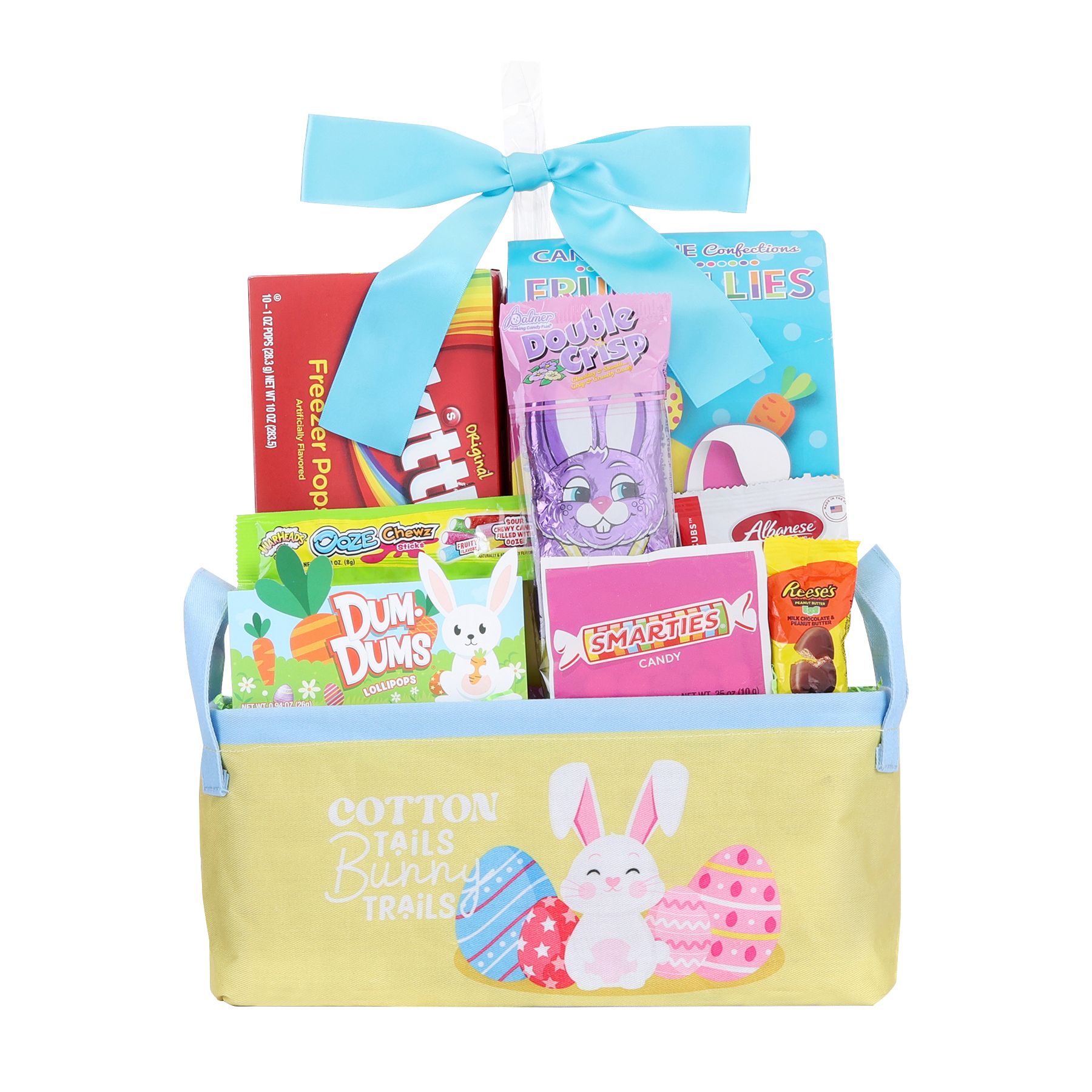 Canvas Easter Basket with Handles - Yellow
