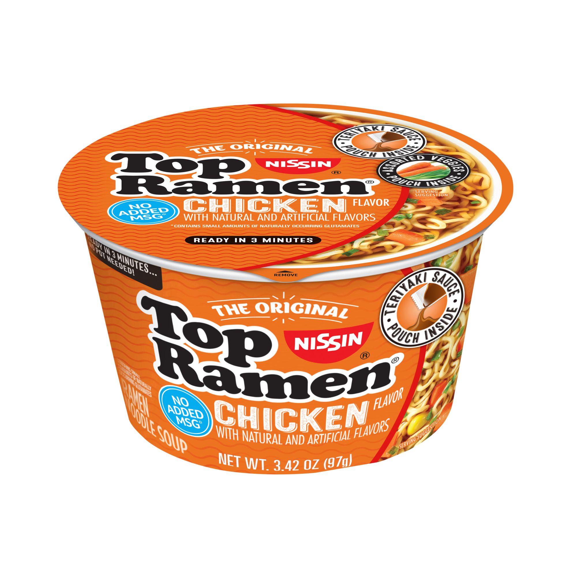 Nissin Foods USA Top Ramen Bowl Chicken, 12 pk./3.42 oz.