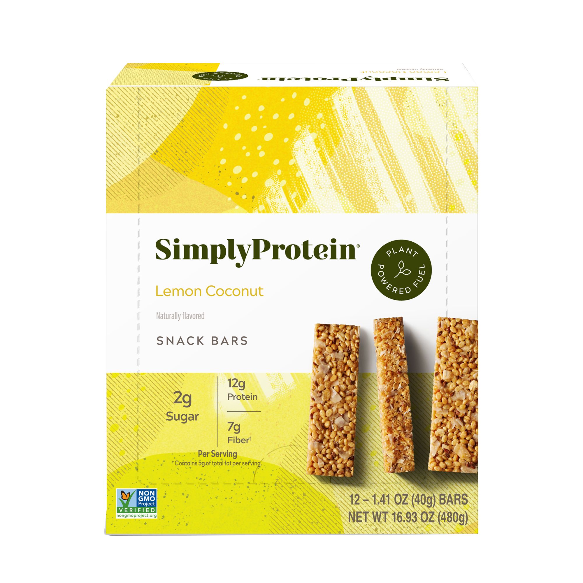 SimplyProtein Vegan Plant-Based Protein Bars - Lemon Coconut, 12 ct.