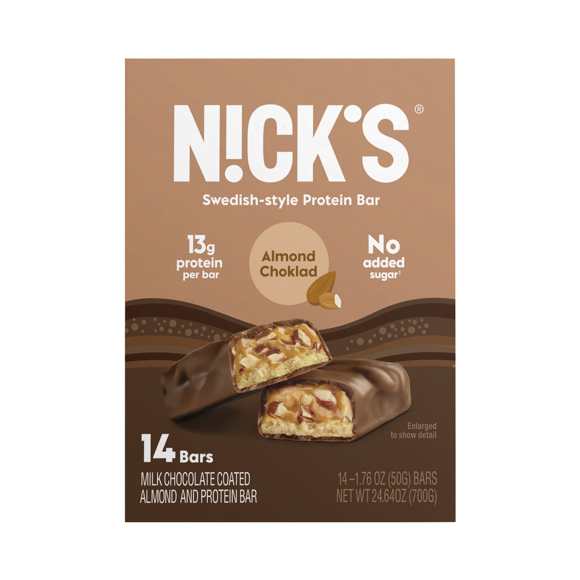 Nick's Protein Bar Almond Choklad, 14 ct./1.76 oz.