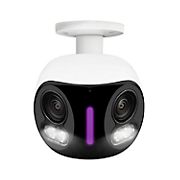 Lorex 4K Dual-Lens Wi-Fi Security Camera with Smart Security Lighting - White