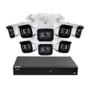 Lorex Fusion 4K 4TB Wired NVR System with 8 IP Bullet Cameras - White