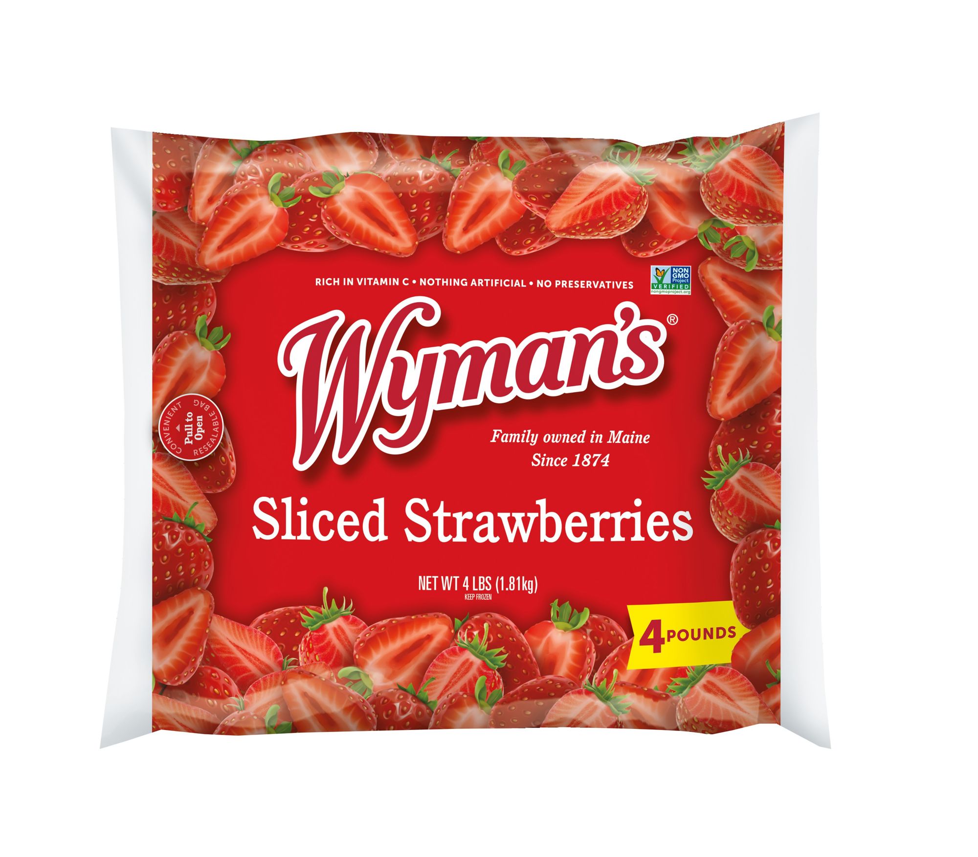 Wyman's Frozen Sliced Strawberries, 4 lbs.