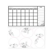 RoomMates Dry Erase Calendar Peel and Stick Wall Decal, 7 ct. - White