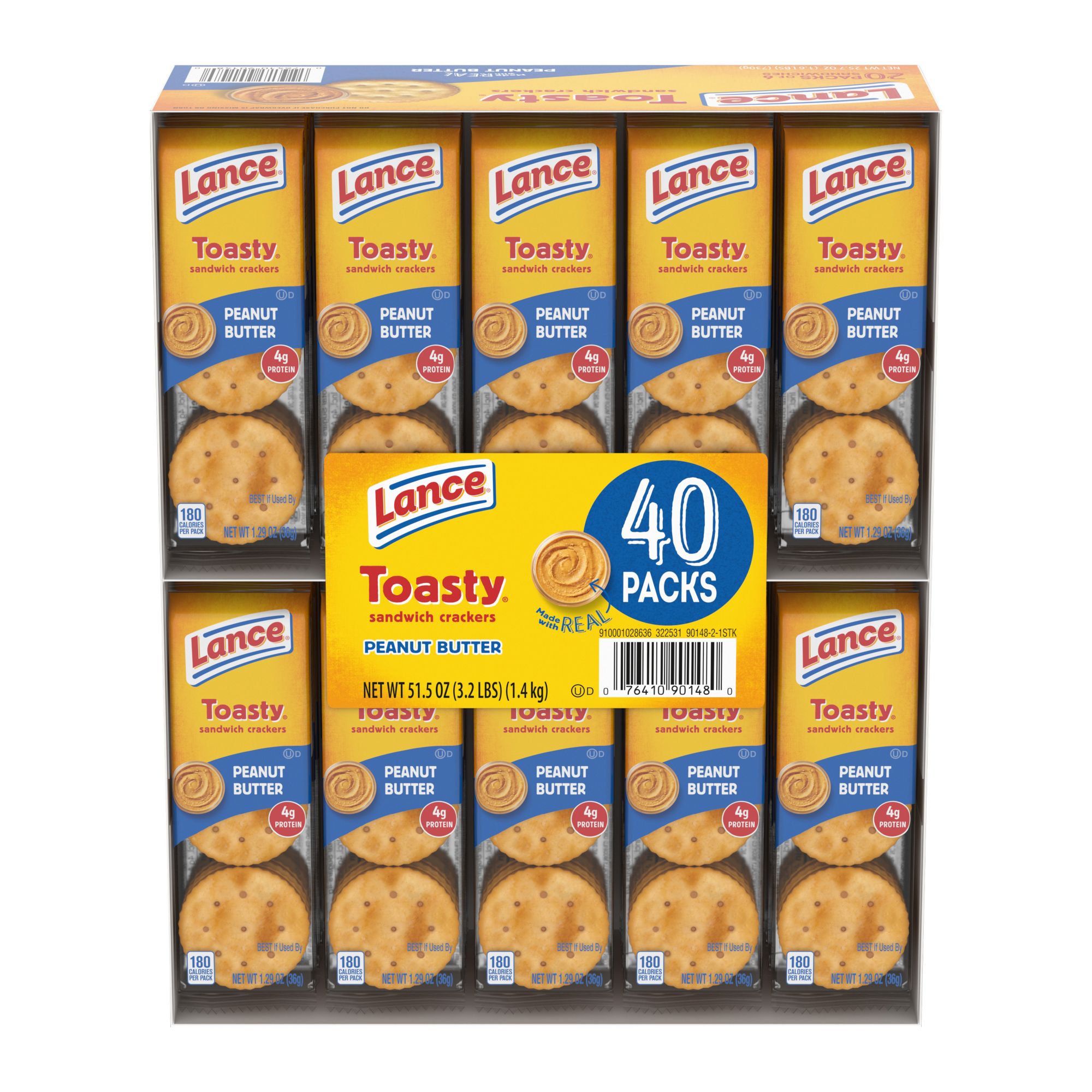 Lance Sandwich Crackers Toasty Peanut Butter, 40 ct.