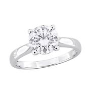 1.8 ct. DEW Moissanite Solitaire Ring in Sterling Silver