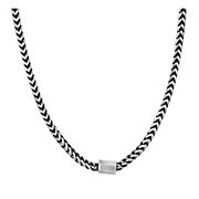 Men's Franco Link Necklace in Oxidized Sterling Silver - 20&quot;