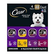 Cesar Canine Cuisine 4-Flavor Wet Dog Food Variety Pack, 48 ct.