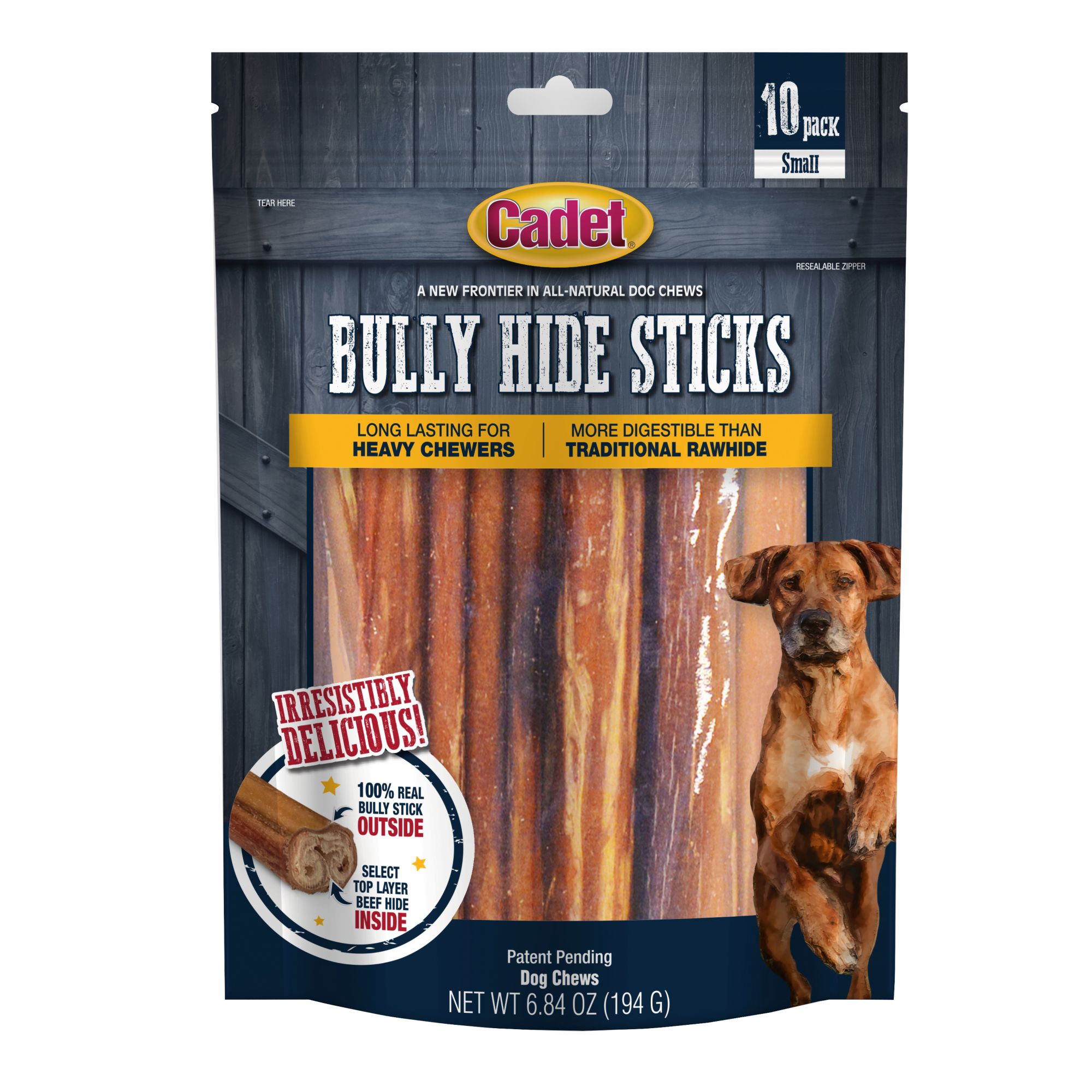 Cadet Small Bully Hide Sticks for Dogs 10 ct. BJ s Wholesale Club