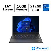 Lenovo ThinkPad E16 16&quot; Notebook, Intel Core i7 Processor, 16GB Memory, 512GB SSD, Intel Iris Xe Graphics