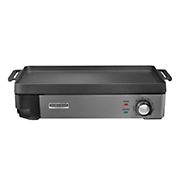 Hamilton Beach Professional Cast Iron Electric Grill, 10&quot;x16&quot; Preseasoned Cooking Surface