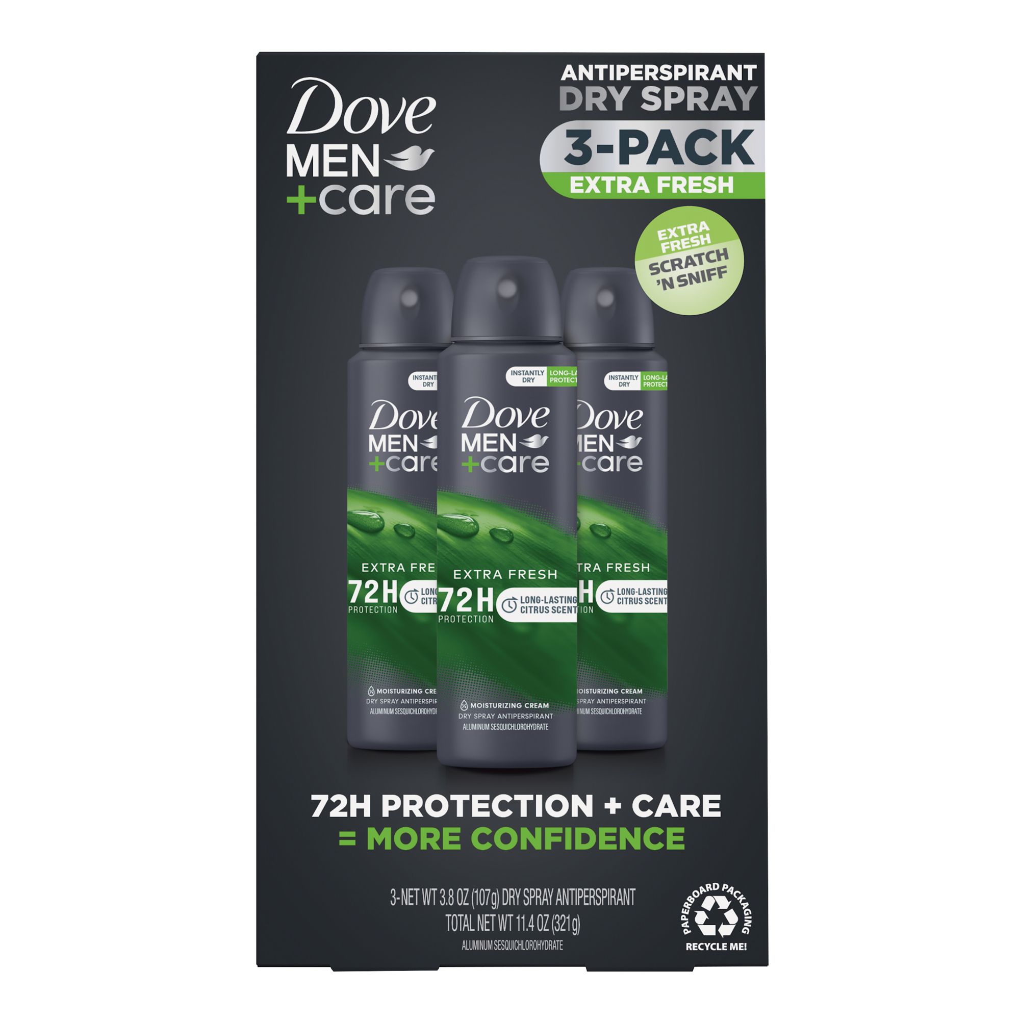 Dove Men+Care Extra Fresh 4本セット Dove Men+Care Extra Fresh Gift Set for Men, Face & Body Wash
