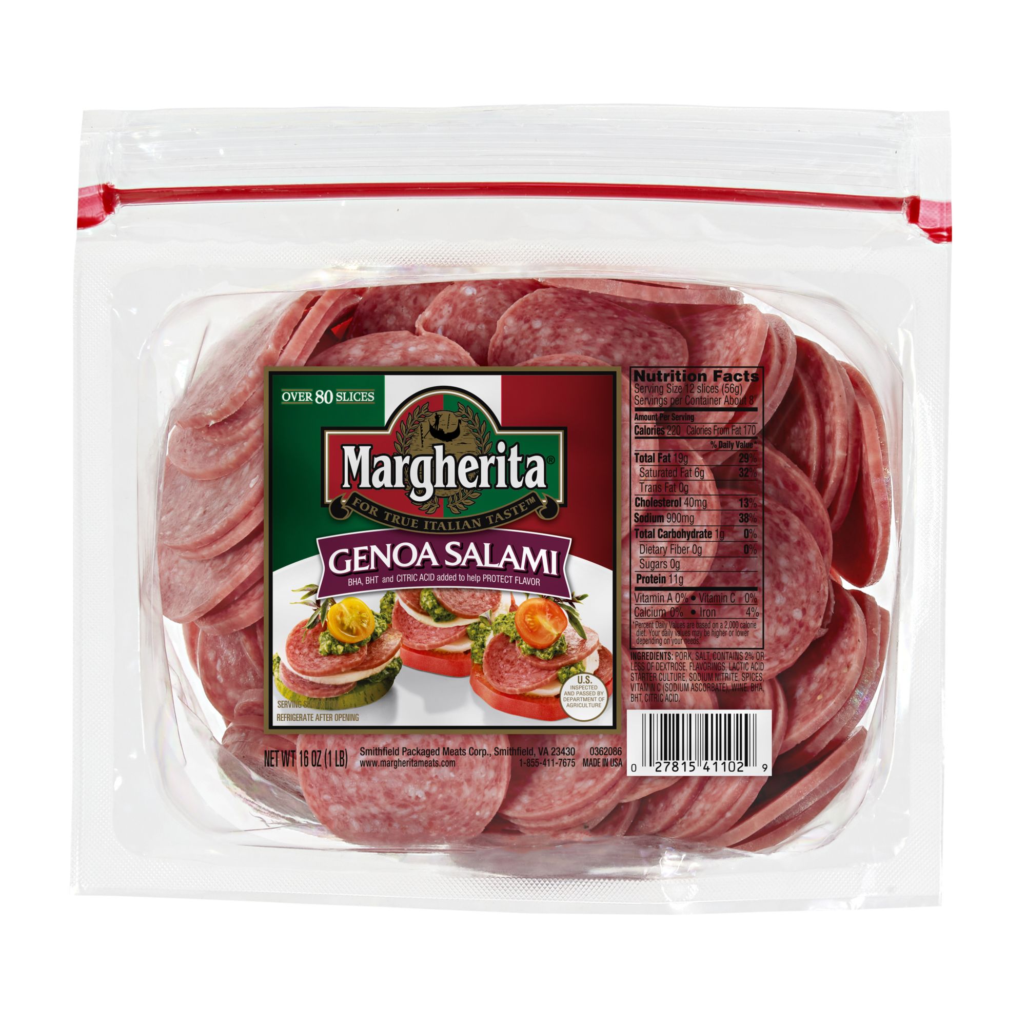 Margherita Genoa Salami Cracker Cut, 16 oz.