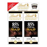 Lindt Excellence 85% Dark Chocolate Bars, 4 pk./3.5 oz.