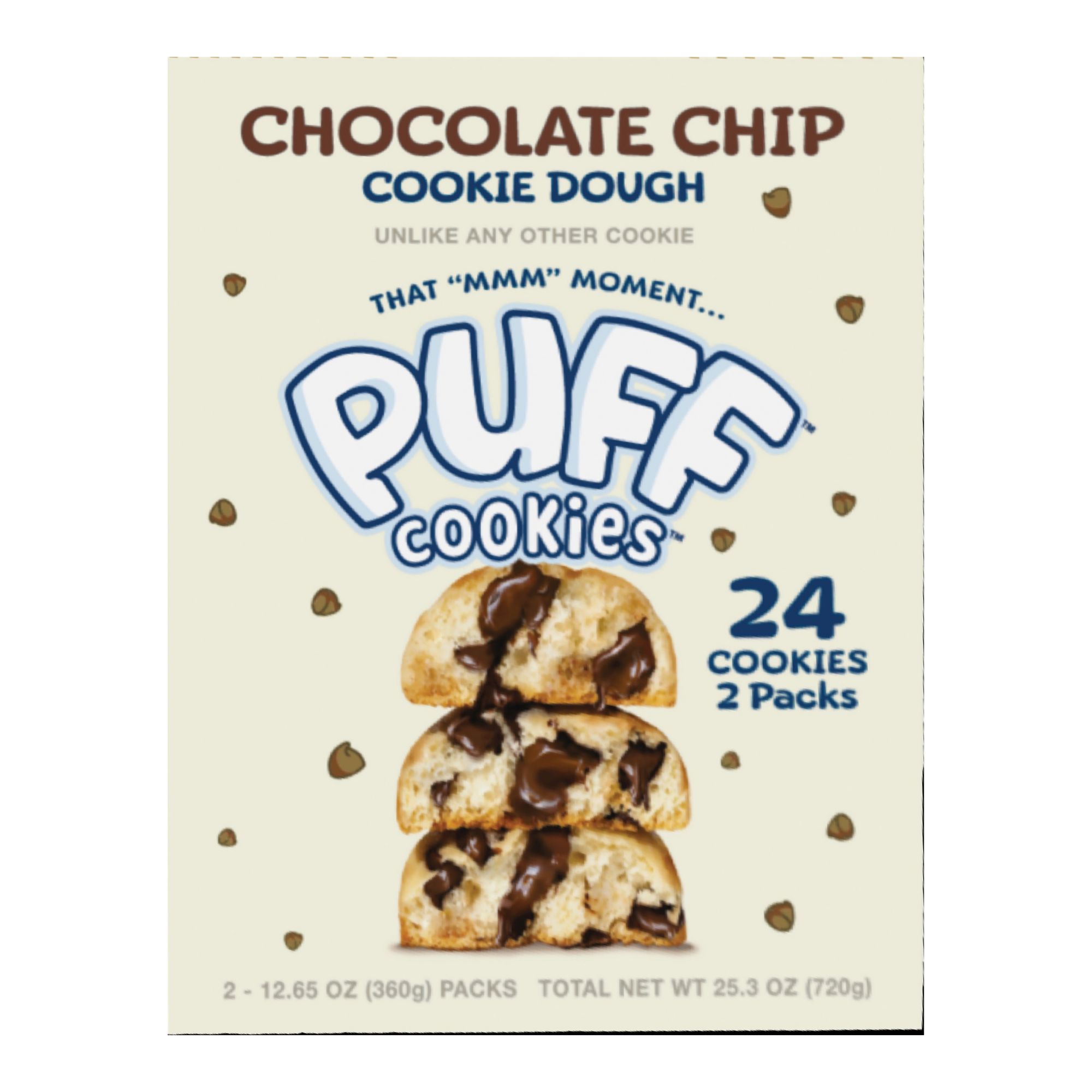 Puff Cookies Chocolate Chip Cookie Dough, 2 pk./12.58 oz.