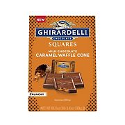 Ghirardelli Milk Chocolate Caramel Waffle Cone Squares Bag, 21.4 oz.