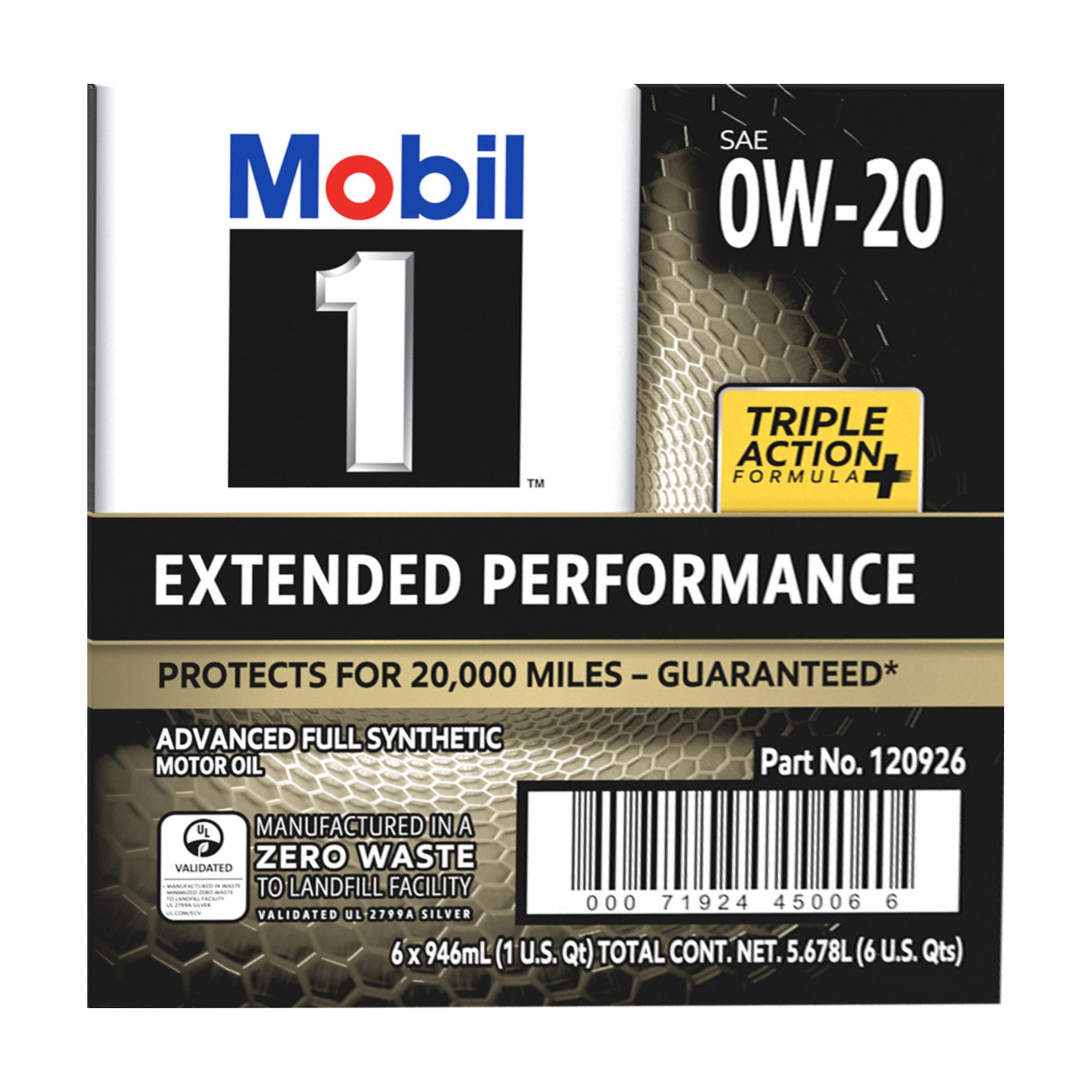 Mobil 1 Extended Performance Full Synthetic Motor Oil 5W-30, 6 pk./1 qt.