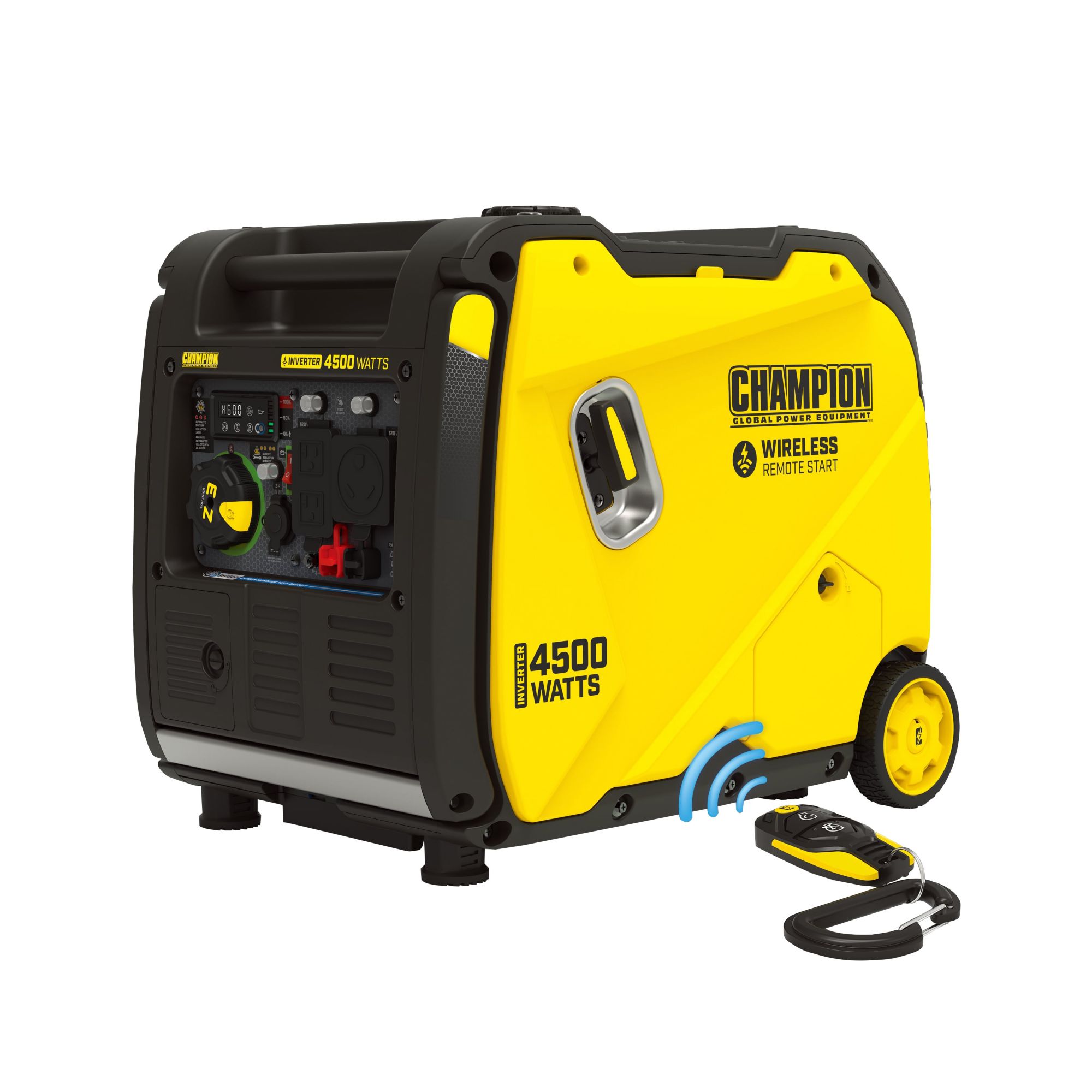 Champion Power Equipment 4,500-Watt Wireless Remote Start Inverter Generator with Quiet Technology and CO Shield