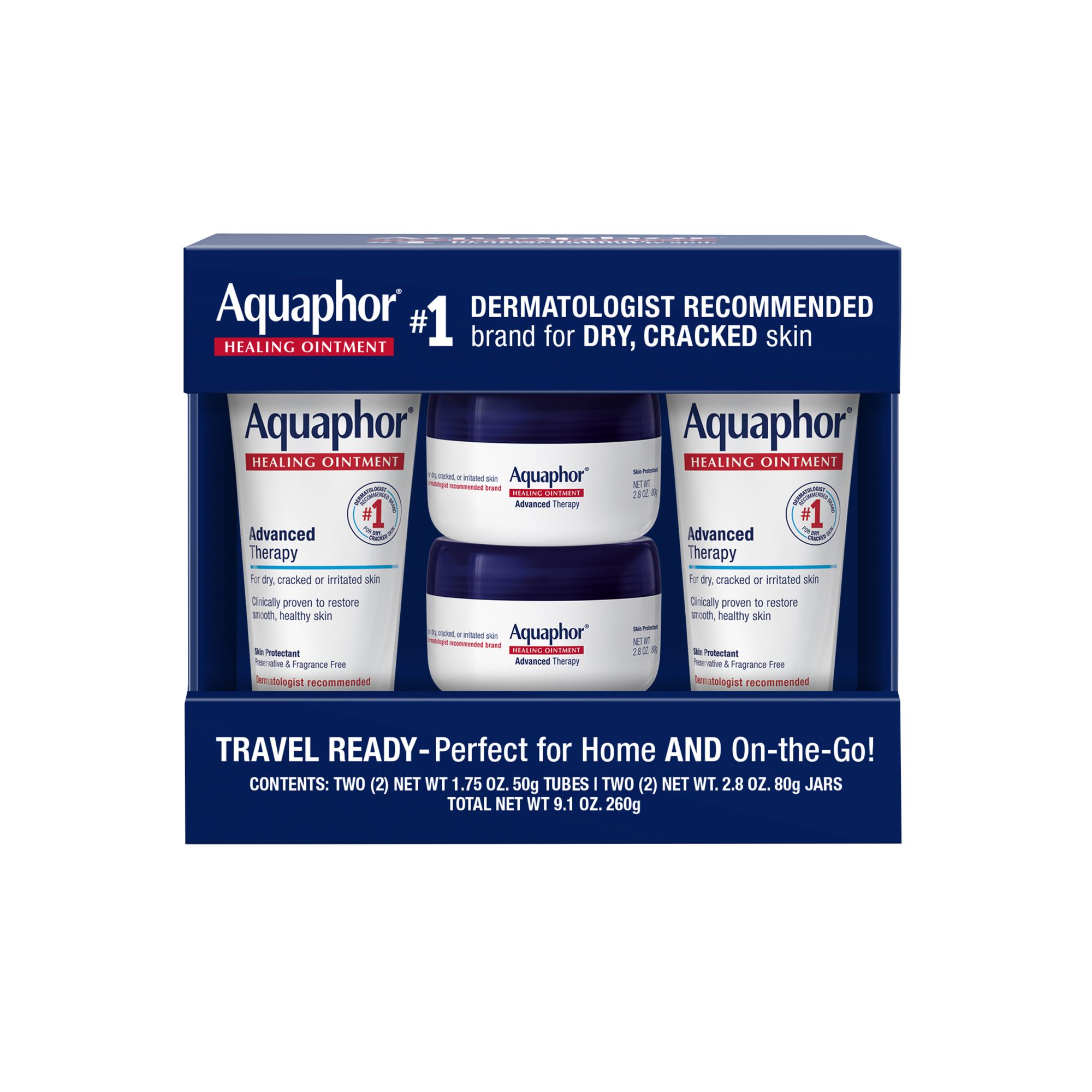 Aquaphor Healing Ointment, 2 pk./2.8 oz + 2 pk./1.75 oz.