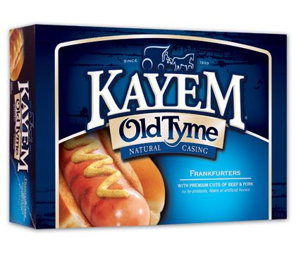 Kayem Old Tyme Natural Casing Franks, 2.5 lbs.