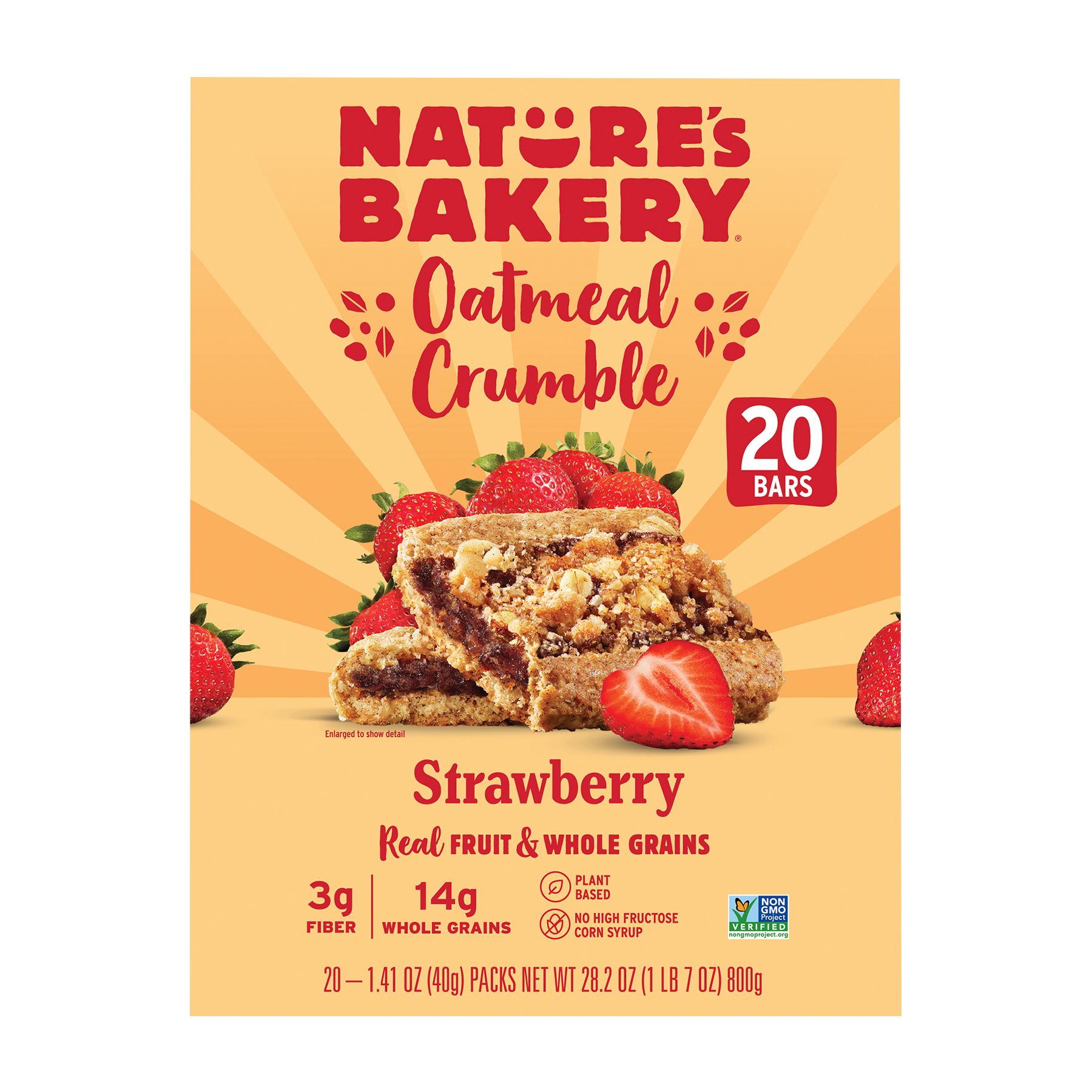 Nature's Bakery Strawberry Oatmeal Crumble Bars, 20 ct./1.41 oz.