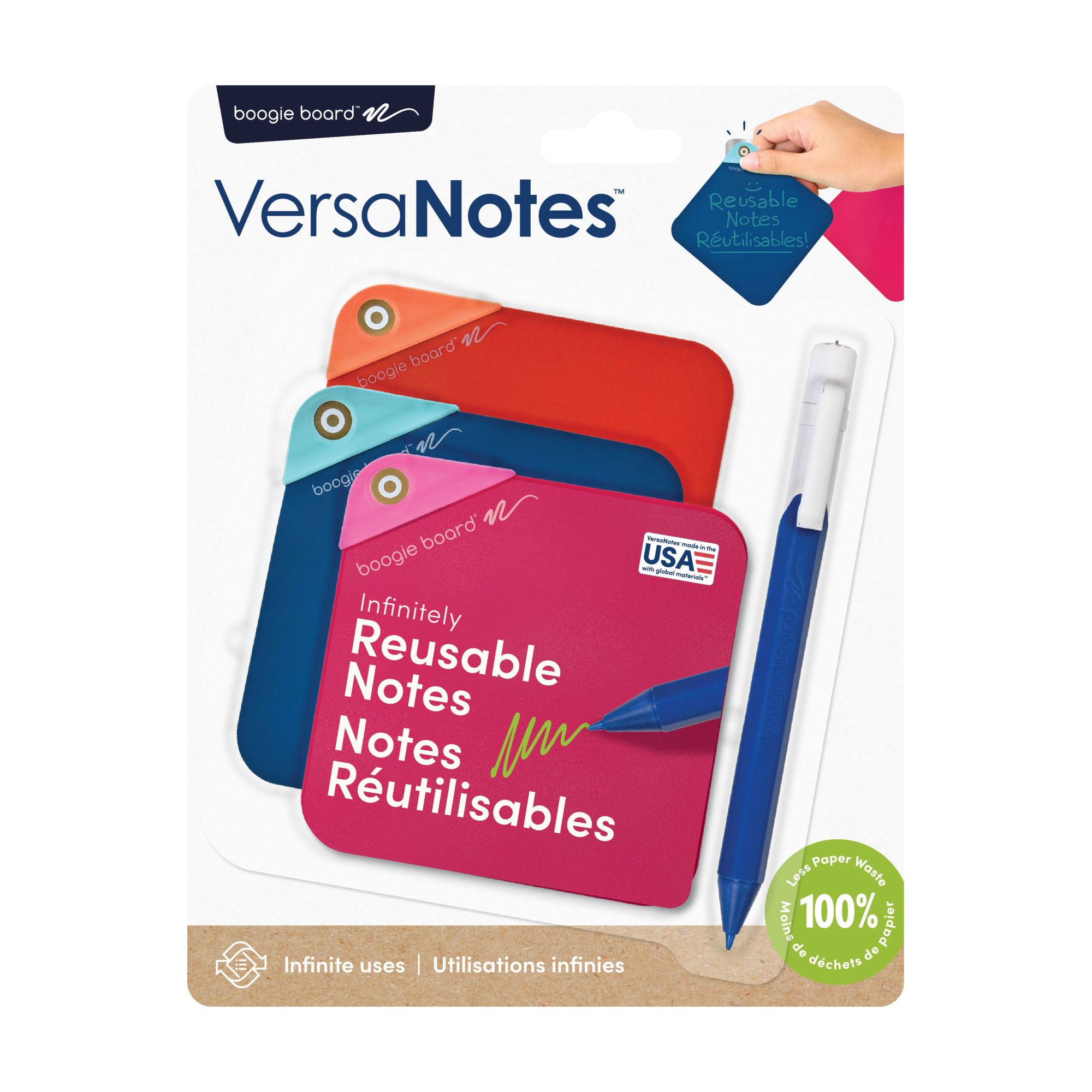 Boogie Board VersaNotes Reusable Notes, 4x4 Starter Pack