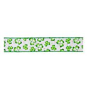 St. Patrick's Day Shamrock Wired Spring Craft Ribbon, 2.5&quot; x 10 Yards