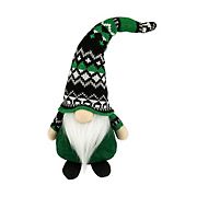 Northlight 11.5&quot; LED Lighted St. Patrick's Day Boy Gnome with Green Irish Fair Isle Hat