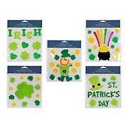 Northlight Double-Sided St. Patrick's Day Gel Window Clings, 5 Pk.
