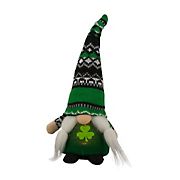 Northlight 11.5&quot; LED Lighted St. Patrick's Day Girl Gnome with Knitted Irish Fair Isle Hat