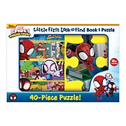 Disney Junior Marvel Spidey and His Amazing Friends - Little First Look and Find Activity Book & Interactive Puzzle Toy Set - S