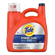 Tide Hygienic Clean Heavy 10x Duty Liquid Laundry Detergent, HE Compatible, 124 loads/159 fl. oz. - Original Scent