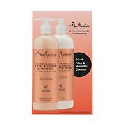 SheaMoisture Coconut and Hibiscus Shampoo and Conditioner for Thick Curly Hair, 2 pk./24 oz.