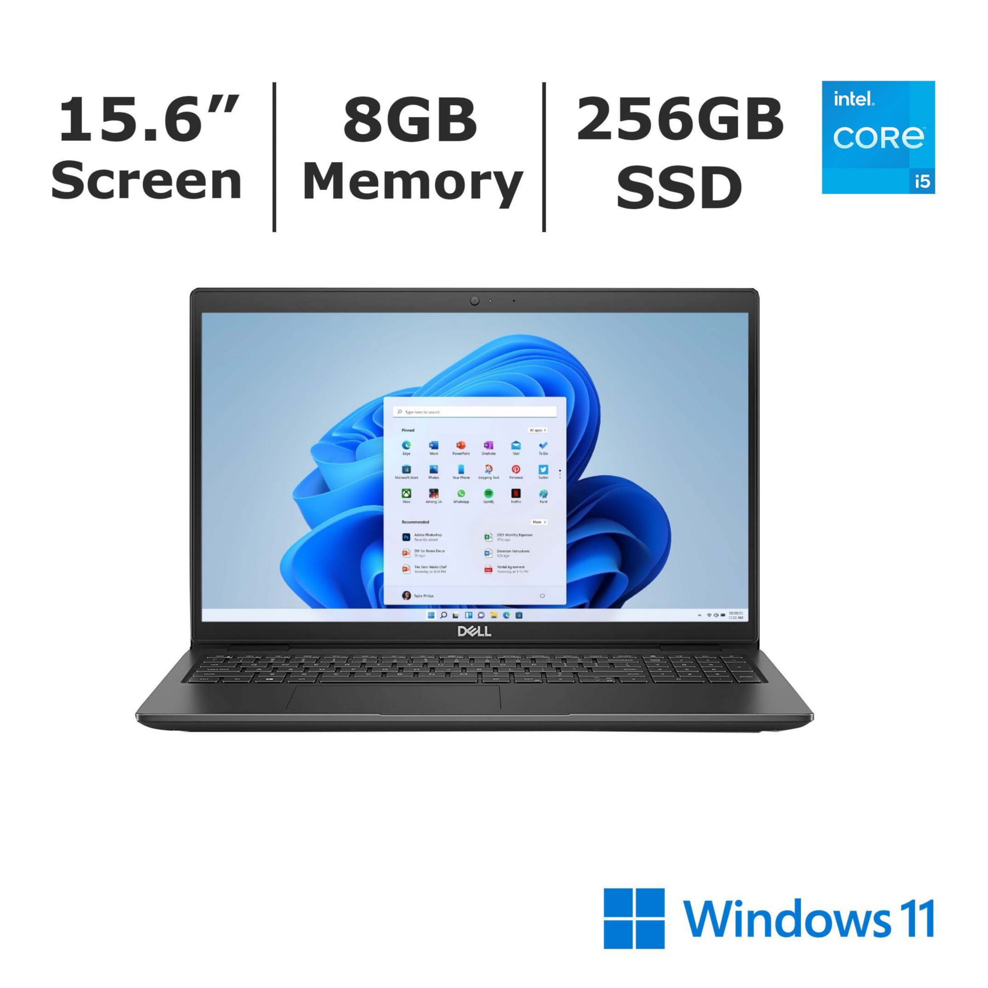 Dell Inspiron 15.6&quot; FHD Notebook, Intel Core i5-1235U, 256GB SSD , 8GB Memory - Black