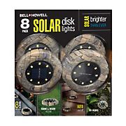 Bell + Howell Solar Disk Light Stone Slate, 8 pk.