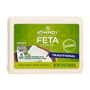 Athenos Traditional Feta Chunk Cheese, 2 lbs.