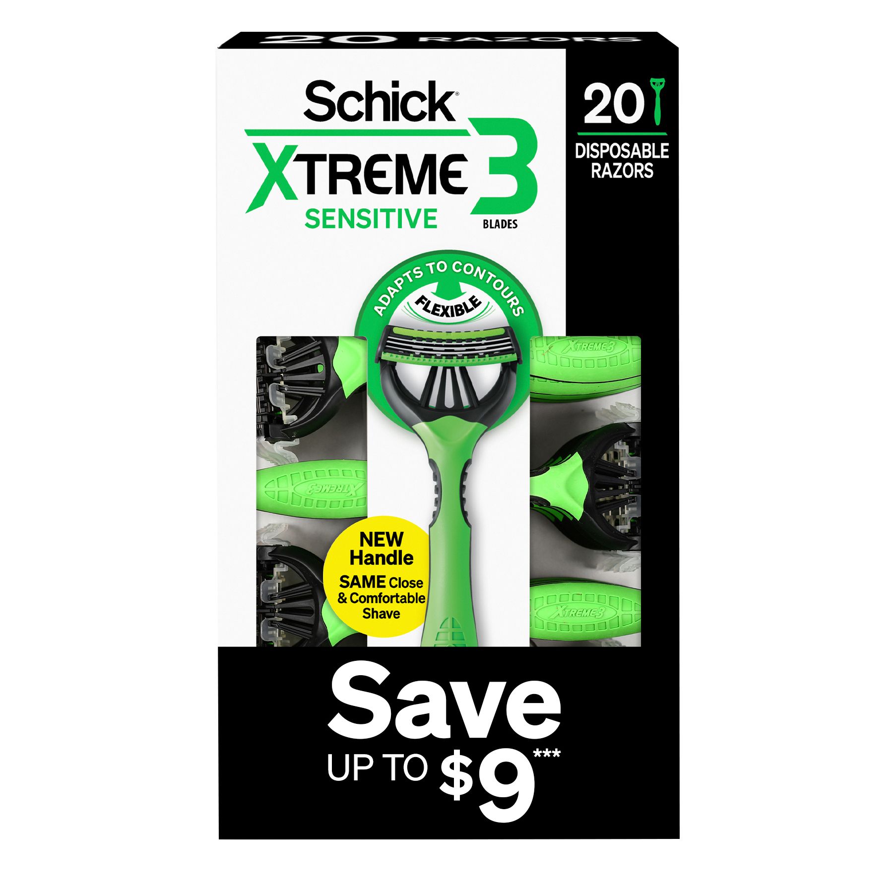 Schick Xtreme 3 Disposable Razors for Men, 20 ct.