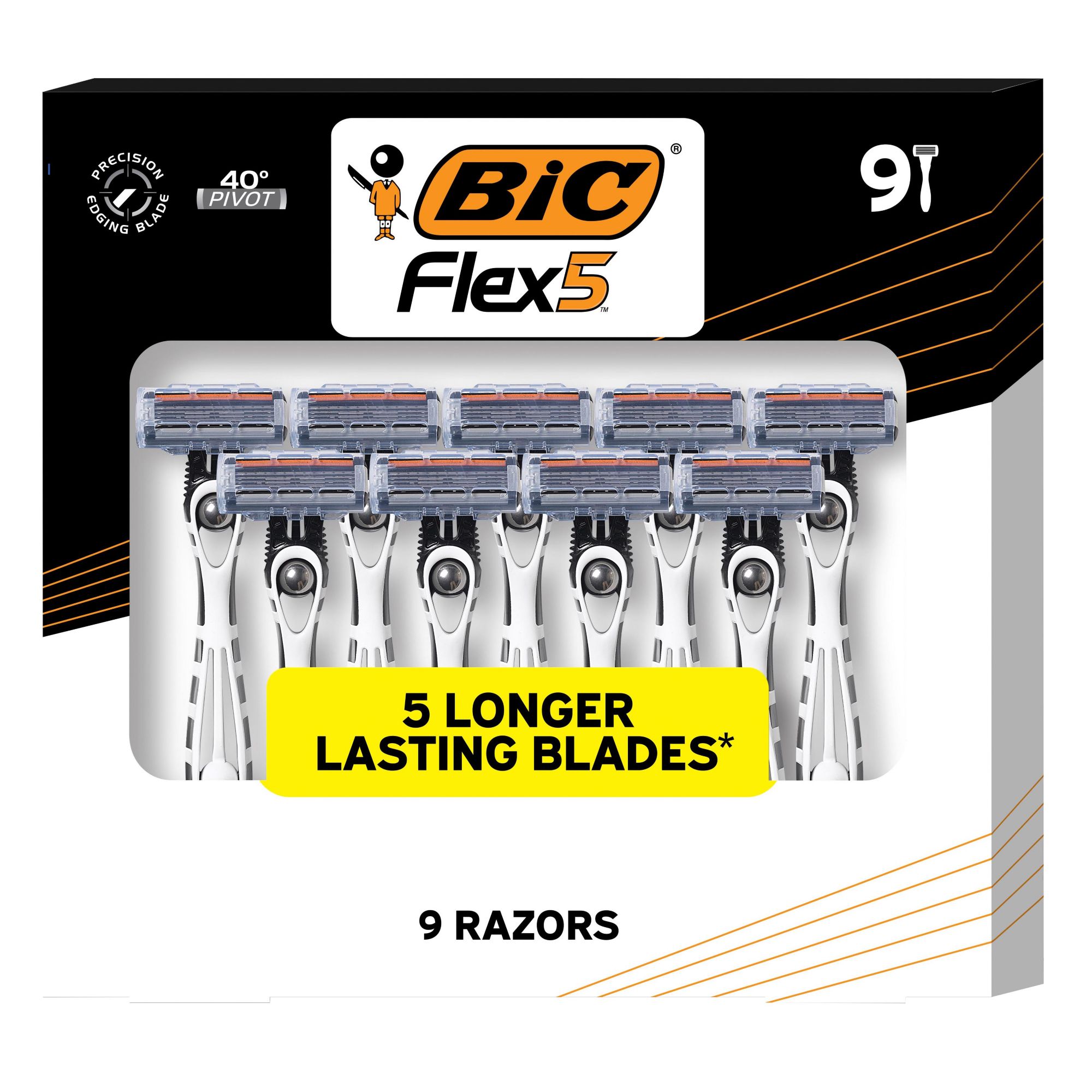 BIC Flex 5 Titanium-Coated Disposable Razor for Men, 9 ct.