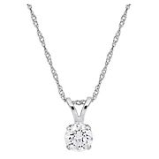 .5 ct. t.w. Lab-Grown Diamond Solitaire Pendant Necklace in 14k White Gold
