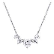 .60 ct. t.w Lab-Grown Diamond Five Stone Necklace in 14k White Gold