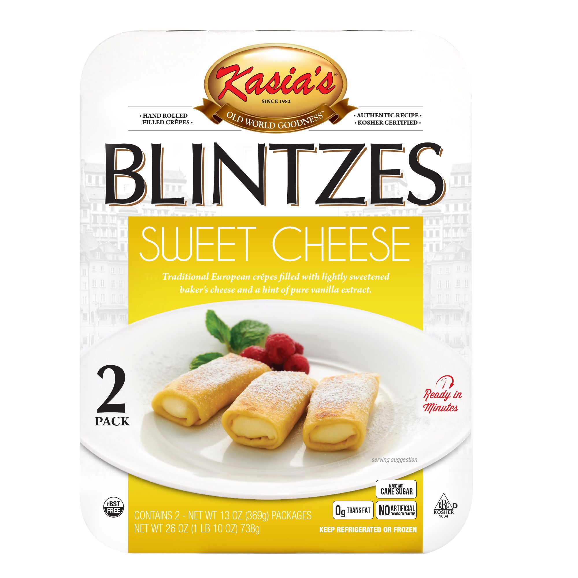 Kasias Deli Sweet Cheese Blintzes, 12 ct.