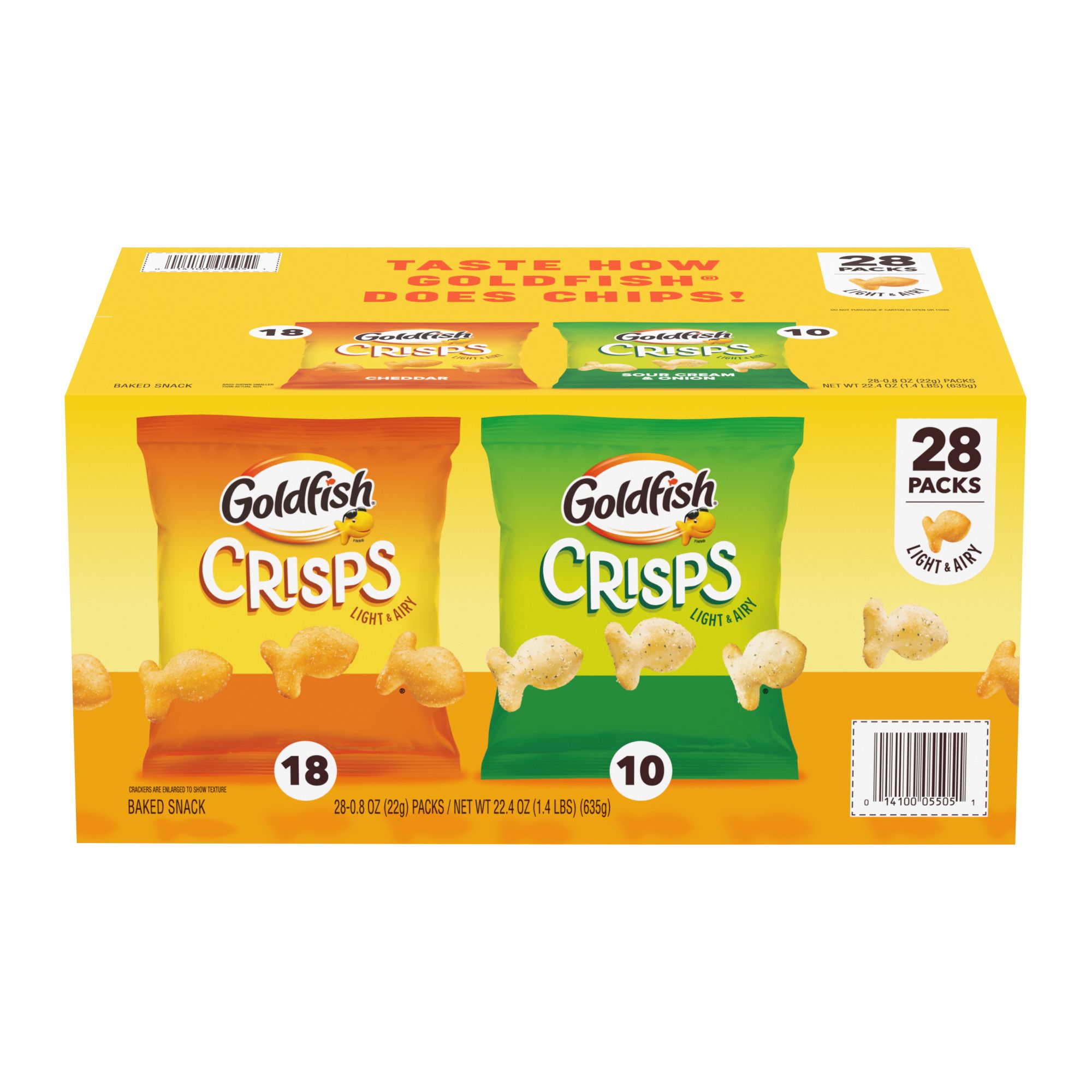 Goldfish Crisps Variety Pack Baked Chip Cracker Snacks, 28 pk. | BJ's ...