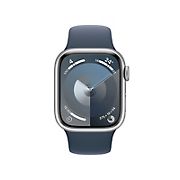 Apple Watch Series 9 GPS 41mm with S/M Storm Blue Sport Band - Silver