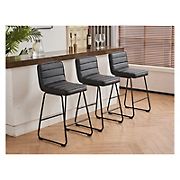 Lakeview Upholstered Modern 26&quot; Barstools, 3-pc.