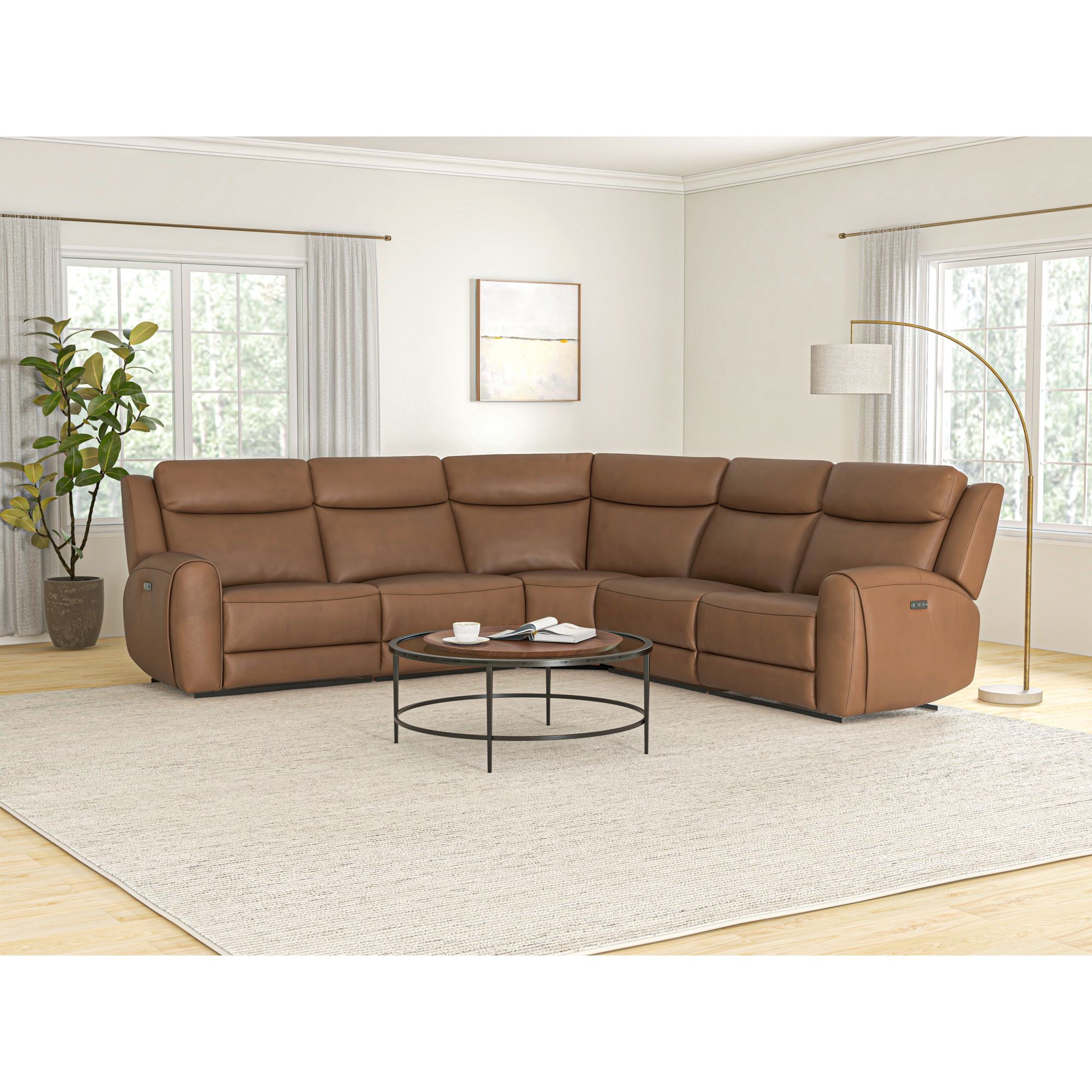 Room Sense Kaufman 5 Pc. Sectional with Power Recliners BJ s Wholesale Club