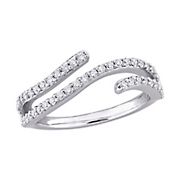 .50 ct. DEW Moissanite Double Curved Ring in Sterling Silver