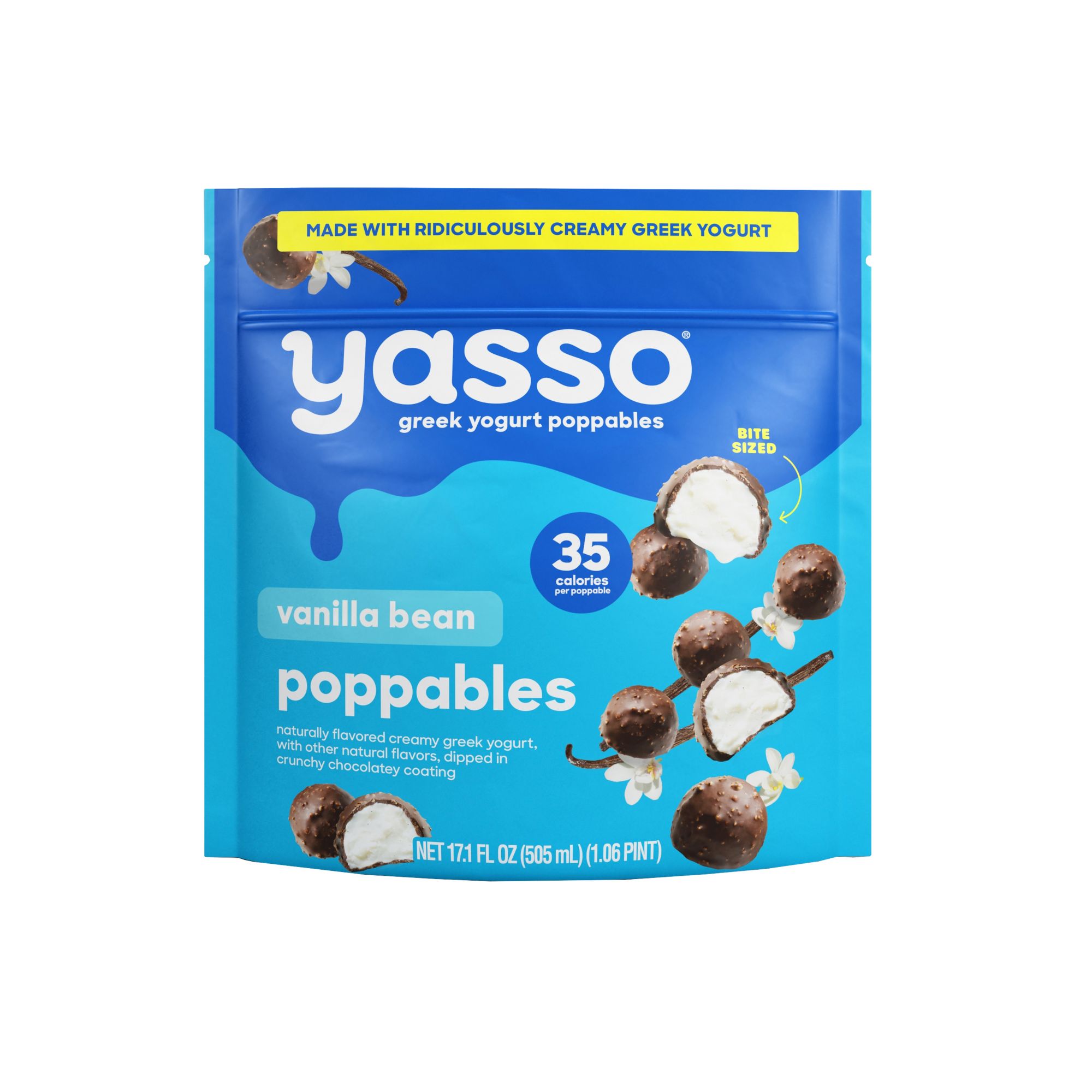 Yasso Greek Yogurt Vanilla Bean Poppables, 30 ct.