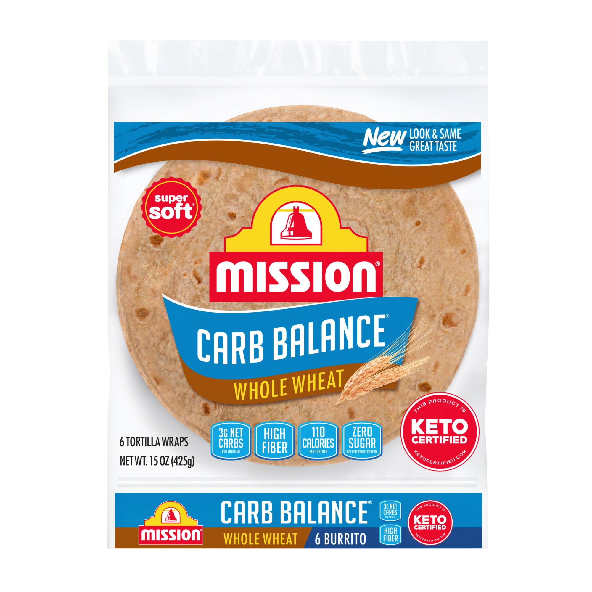 Mission Carb Balance Whole Wheat Tortilla Wrap, 6 ct.