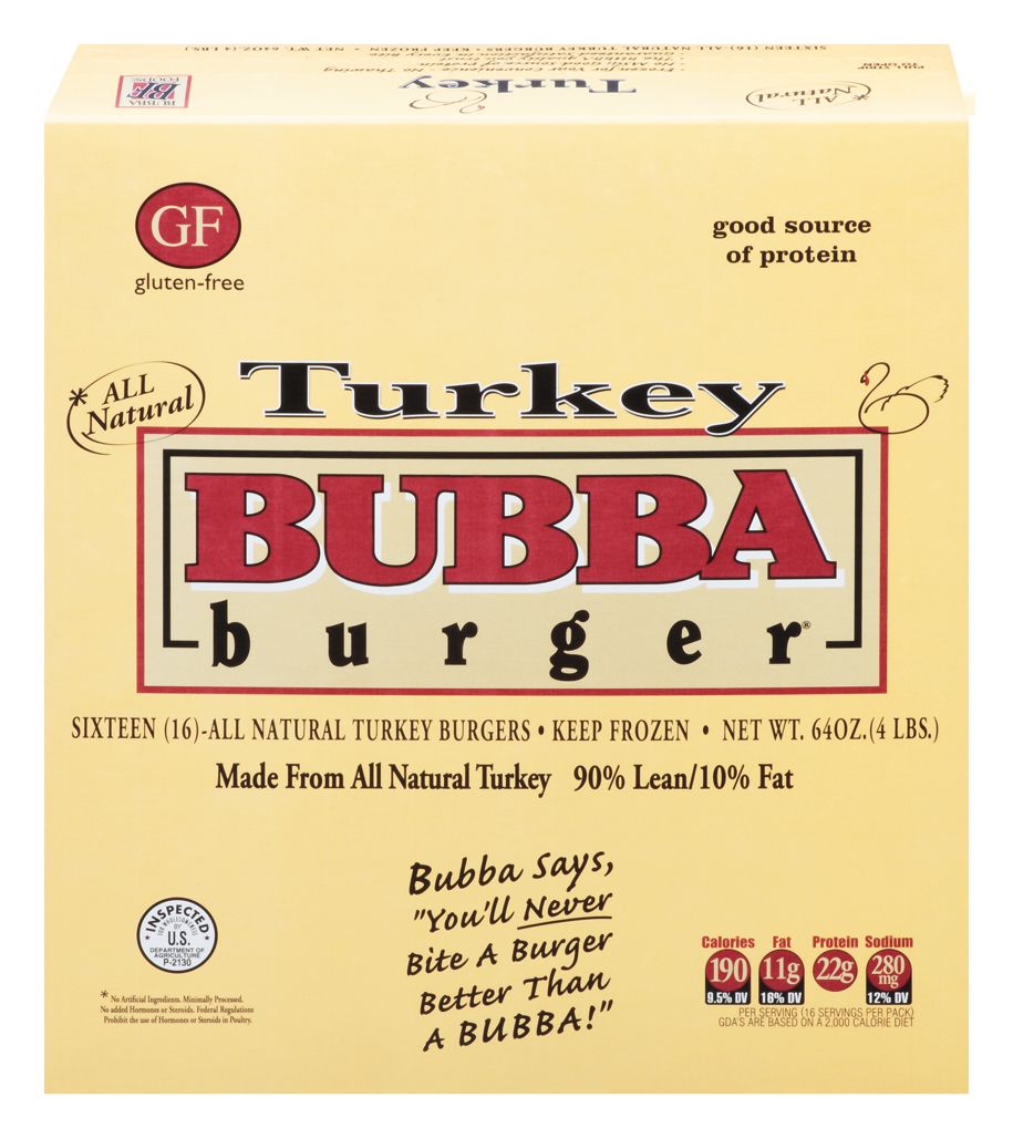 Bubba Burger® Turkey Burgers 8 ct Box, Ground Beef & Burgers