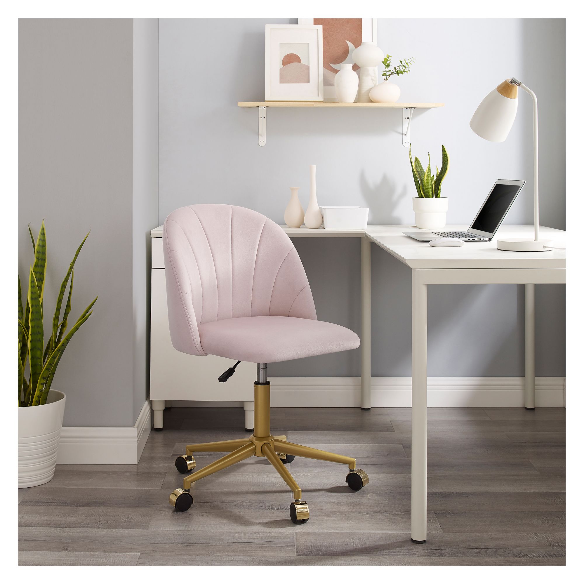 Linon Abigail Desk Chair - Blush Pink